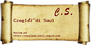 Czeglédi Saul névjegykártya